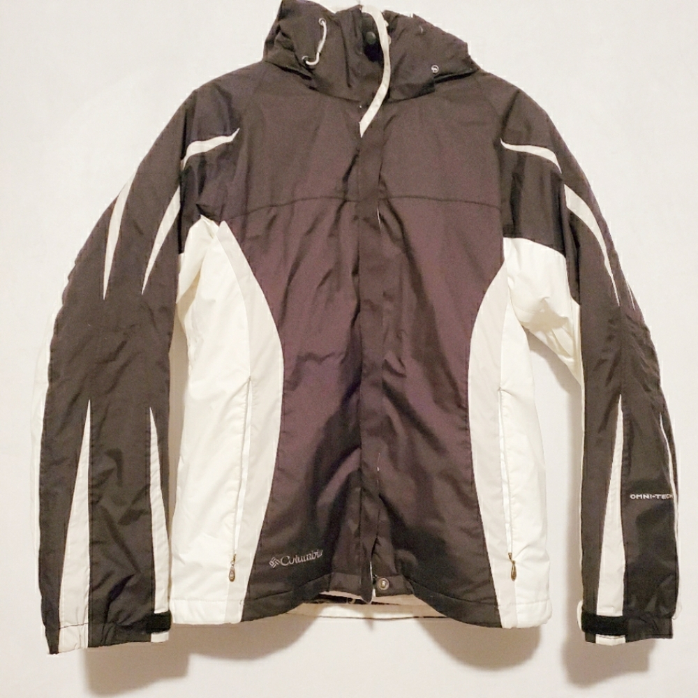 Columbia coat black & white size S